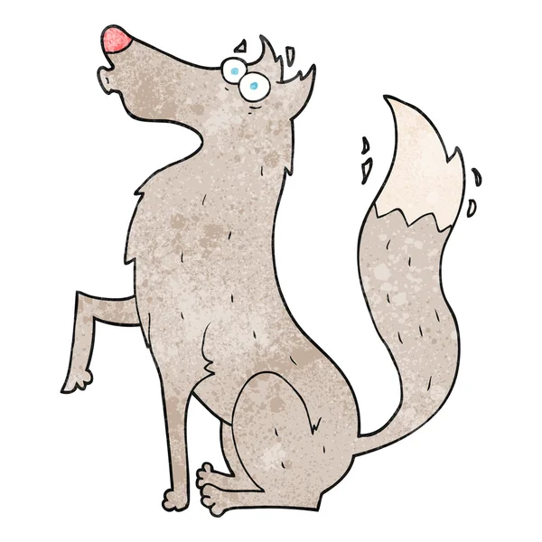 Texturierter Cartoon Wolf — Stockvektor