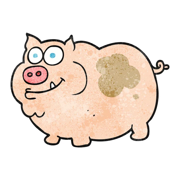 질감된 만화 돼지 — 스톡 벡터