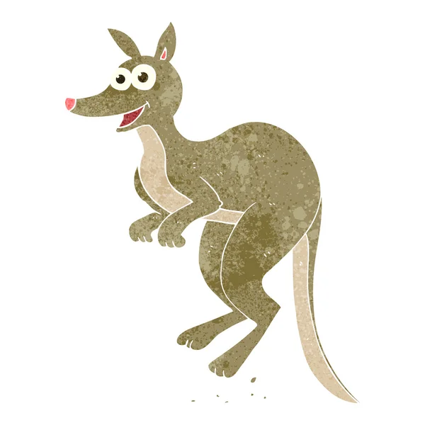 stock vector retro cartoon kangaroo