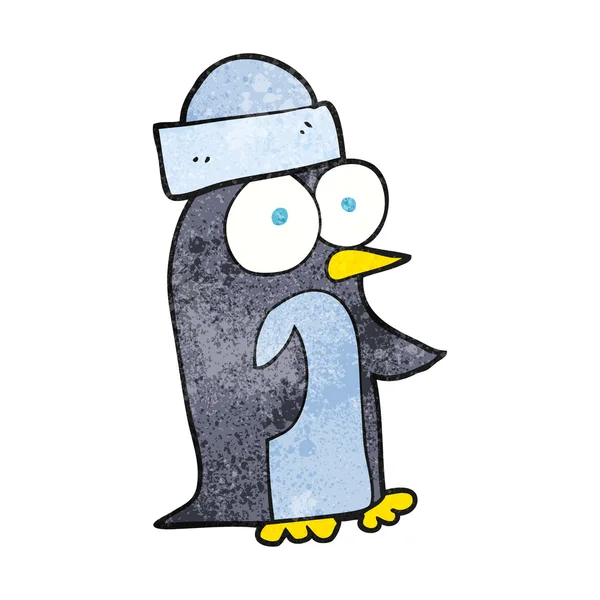 Textured cartoon penguin — Stock Vector