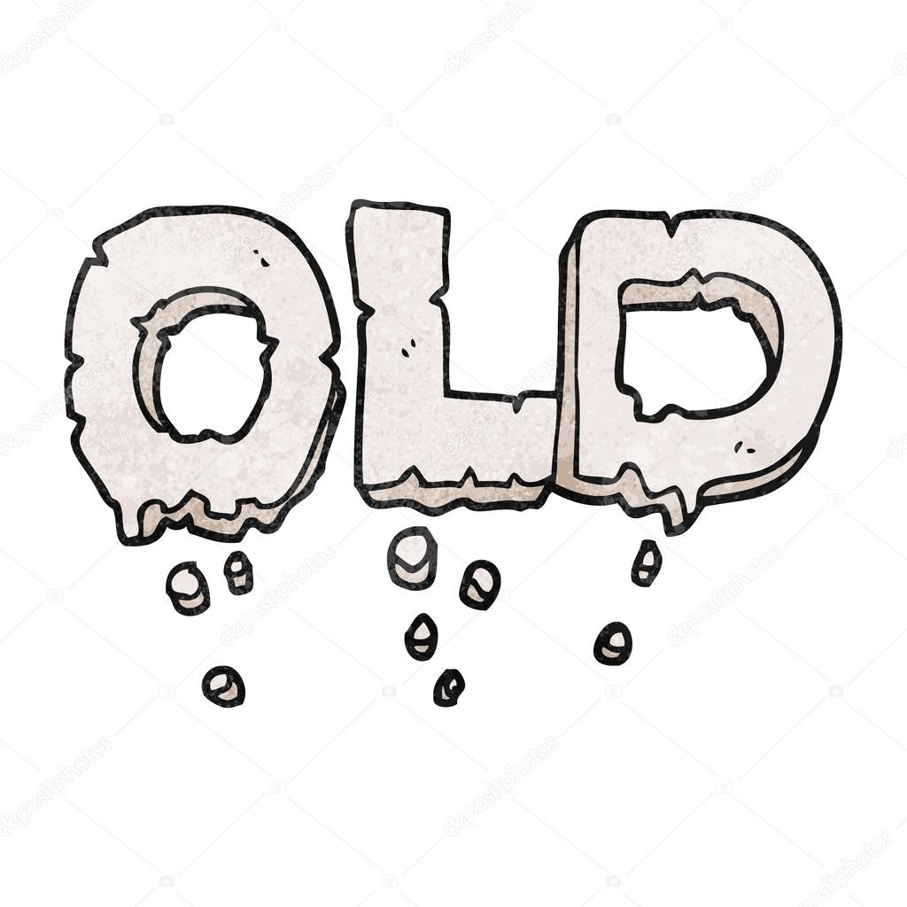 Textured cartoon word  old   Stock Vector  lineartestpilot 