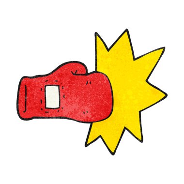 dokulu karikatür Boks eldiveni