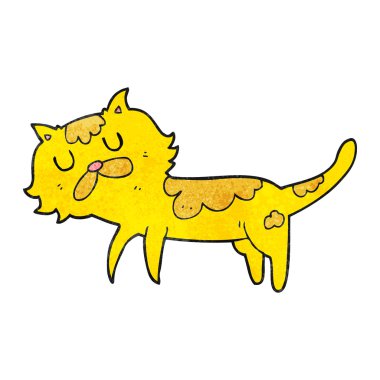 dokulu karikatür kedi