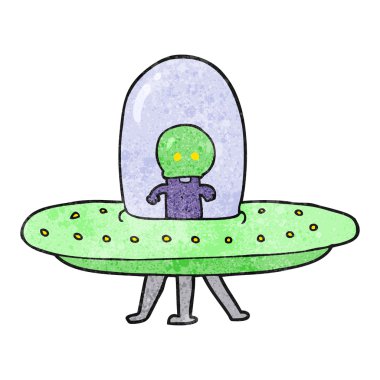 dokulu karikatür uçan daire