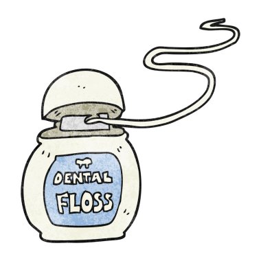 dokulu karikatür diş ipi