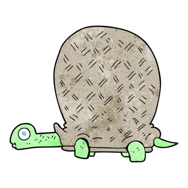 dokulu karikatür kaplumbağa