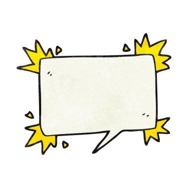 dokulu karikatür konuşma balonu sembolü