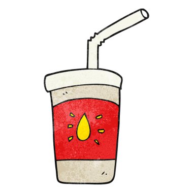 dokulu karikatür soda içecek