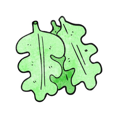 dokulu karikatür meşe yaprakları