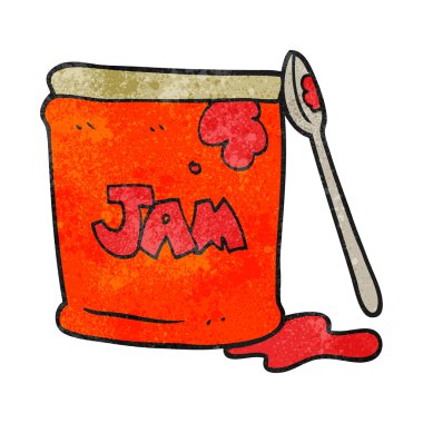 dokulu karikatür reçel kavanoz