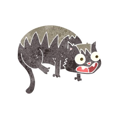 Retro karikatür kedi