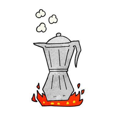 dokulu karikatür borulu espresso makinesi