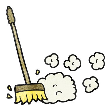 Fırça süpürme dokulu çizgi film