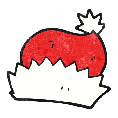 dokulu karikatür Noel şapka