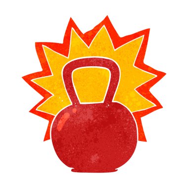 Retro çizgi film su ısıtıcısı çan