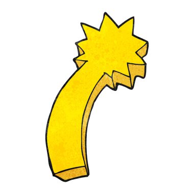 dokulu karikatür kayan yıldız sembolü