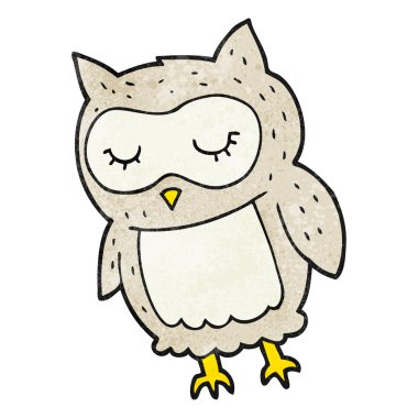 dokulu karikatür baykuş