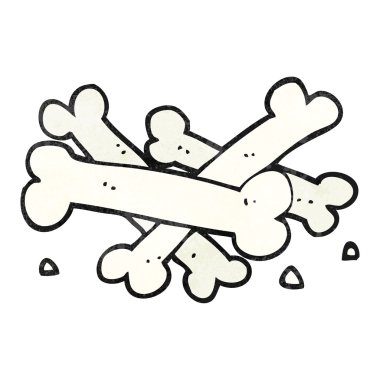 Kemik yığını dokulu çizgi film