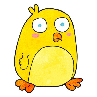 dokulu karikatür kuş