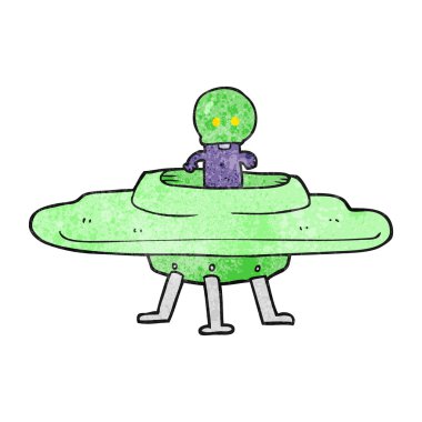 dokulu karikatür uçan daire