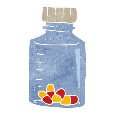 hapları Retro karikatür kavanoz