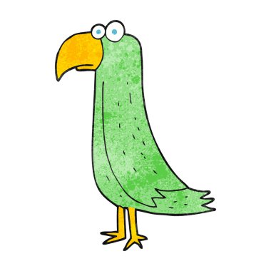 dokulu karikatür papağan