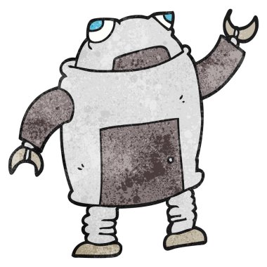 dokulu karikatür robot