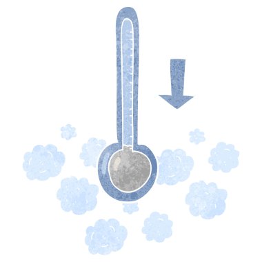 Retro çizgi film bırakarak sıcaklık