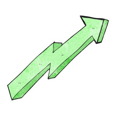 dokulu karikatür trendi yukarı ok