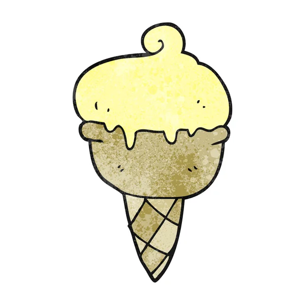 Helado de dibujos animados texturizado — Vector de stock