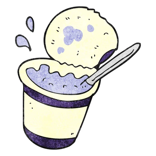 Od ruky kartonu jogurt — Stockový vektor