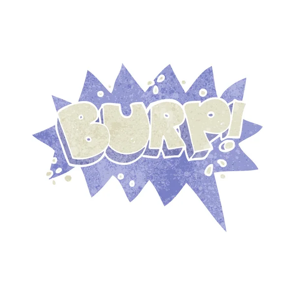 Ρετρό γελοιογραφία burp σύμβολο — Διανυσματικό Αρχείο