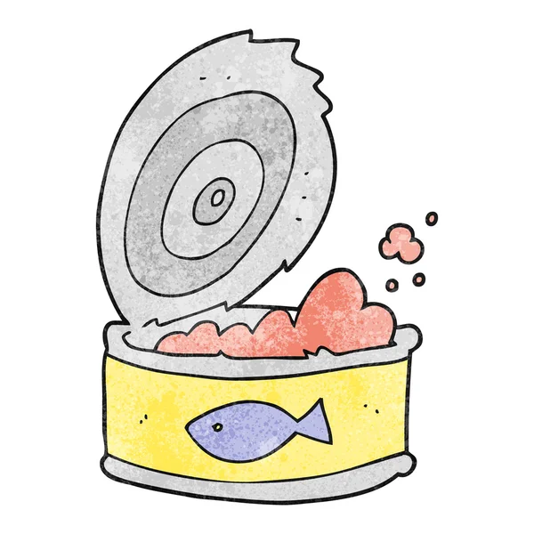 Tuňáka v konzervě s texturou kreslený — Stockový vektor