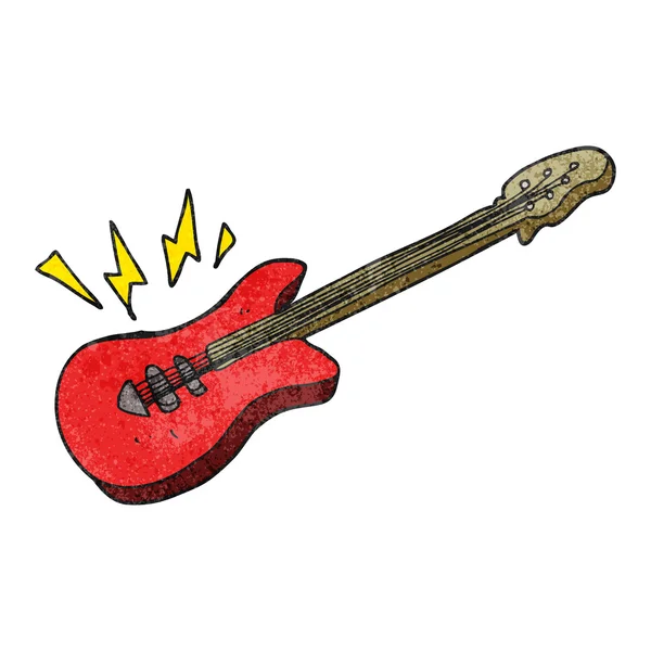 Guitarra eléctrica de dibujos animados texturizada — Vector de stock
