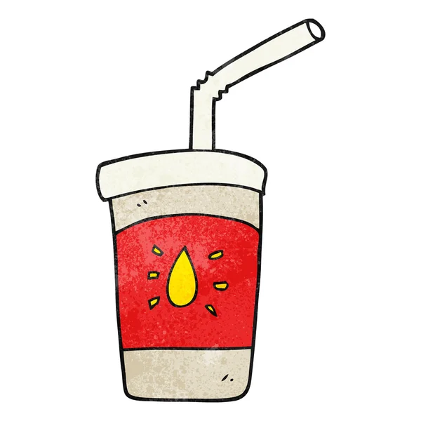 Texture dessin animé soda boisson — Image vectorielle