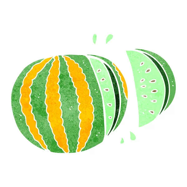 Retro tegneserie vandmelon – Stock-vektor