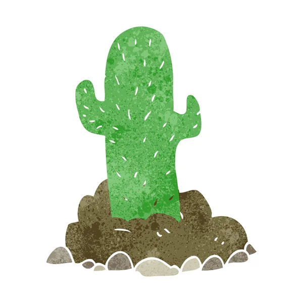 Retro cartoon cactus — Stockvector