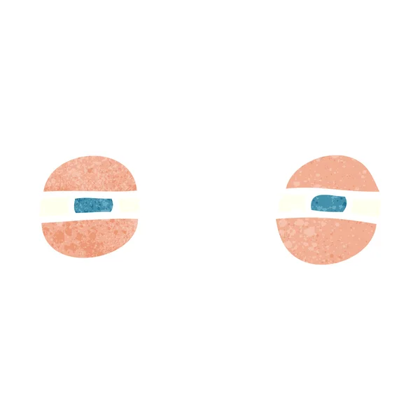 Retro kreslený scowling oči — Stockový vektor