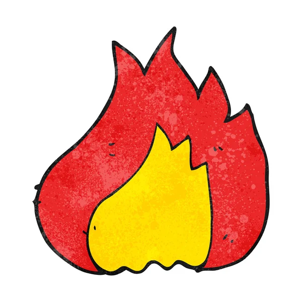 Getextureerde cartoon vlam — Stockvector