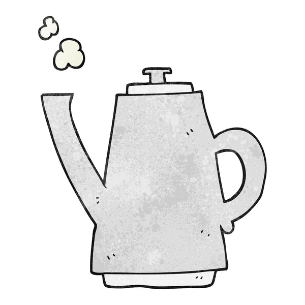 Texturerat cartoon kaffebryggare vattenkokare — Stock vektor