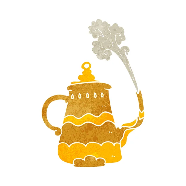 Retro cartoon fancy koffiepot — Stockvector