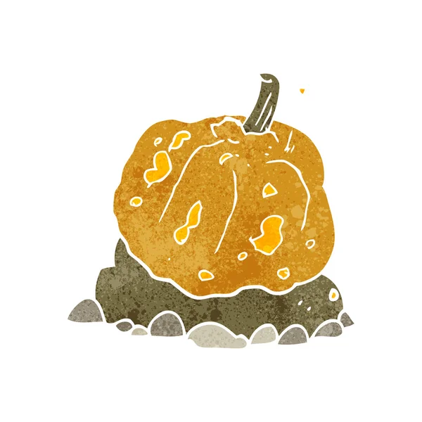 Calabaza de dibujos animados retro — Vector de stock