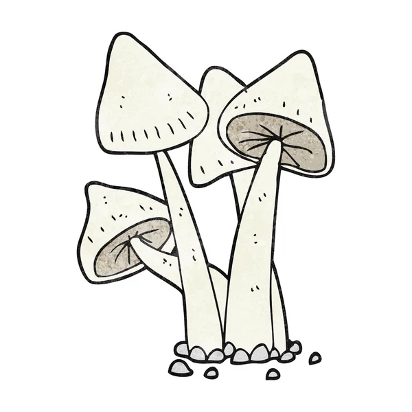 Textured cartoon mushrooms — Stock Vector