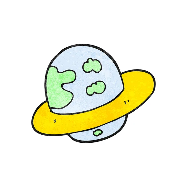 Texturierter Cartoon-Planet — Stockvektor