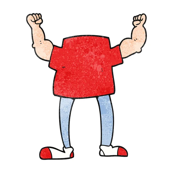 Hombre sin cabeza de dibujos animados texturizados — Vector de stock