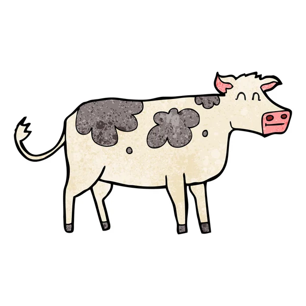 Vaca cartoon texturizada — Vetor de Stock