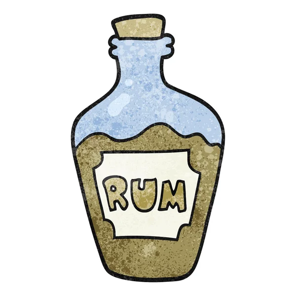 Textured cartoon rum bottle — Stock Vector