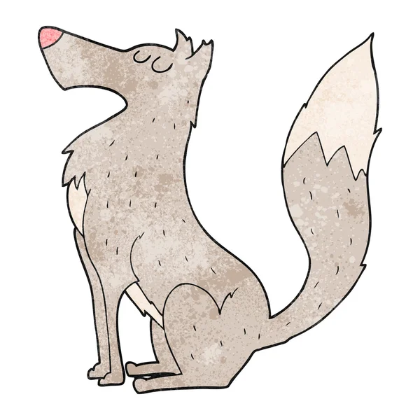 Texturierter Cartoon Wolf — Stockvektor