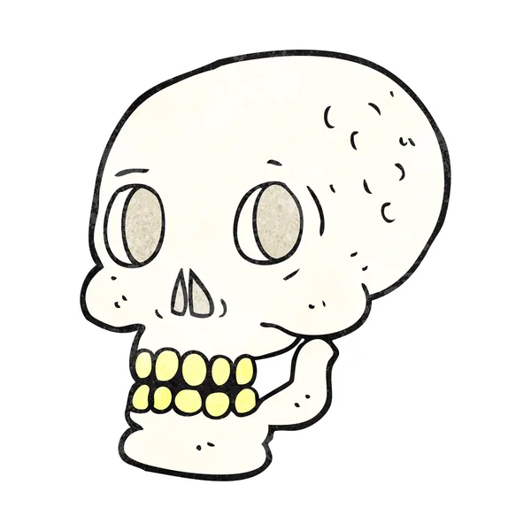 Getextureerde cartoon halloween schedel — Stockvector