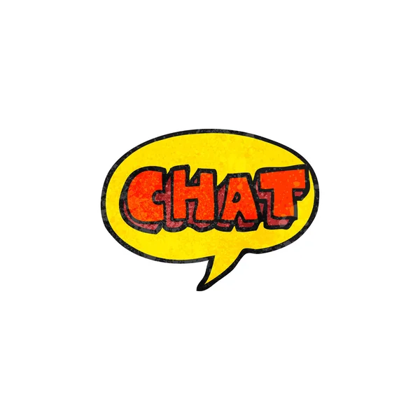 Texturiertes Cartoon Chat Symbol — Stockvektor